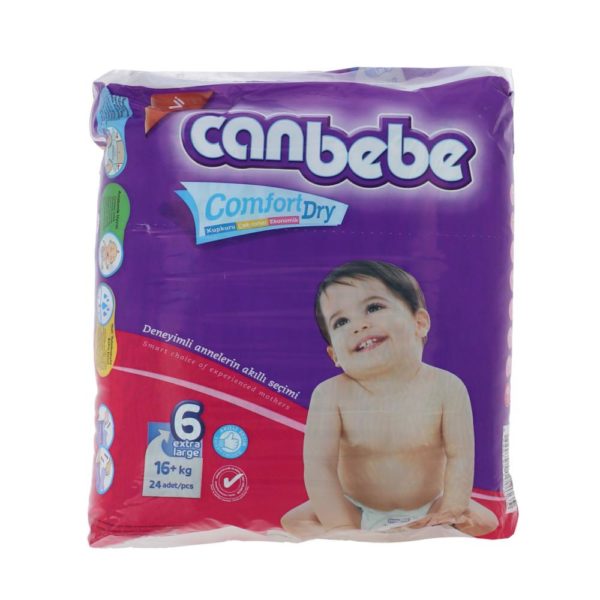 CANBEBE COMFORT DRY 6 EXTRA LARGE 16+ KG 24 DIAPERS